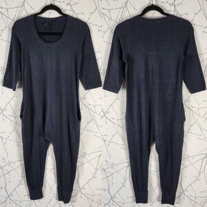 Wooly Doodle Lounj Navy Bamboo Cotton Romper One Piece